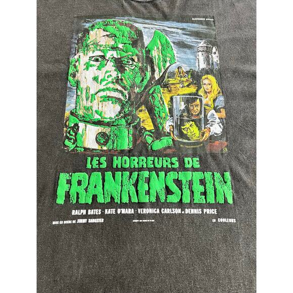 Hammer House of Horror Les Horreus de Frankenstein T-Shirt Green, Size XXL - Picture 2 of 5